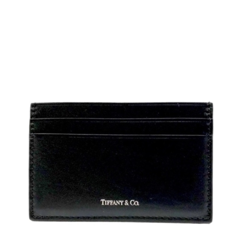 BNIB Rare Brand New! Tiffany & Co. Calfskin Leather Logo Card Holder Case Unisex - Picture 3 of 11